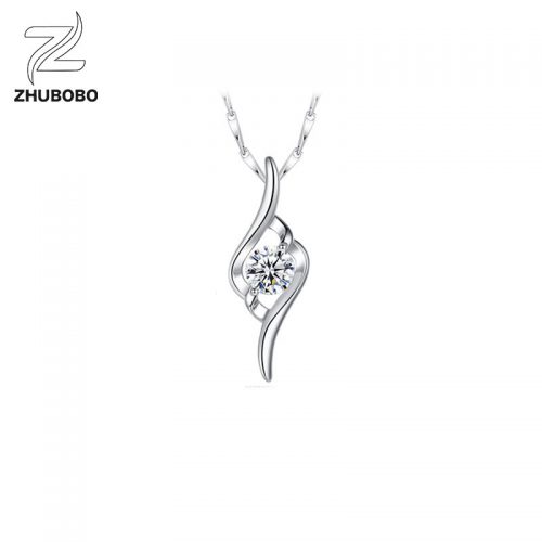 Zhubobo GRA Certificate 0.5CT Moissanite Women's Sterling Silver Necklace XL5016