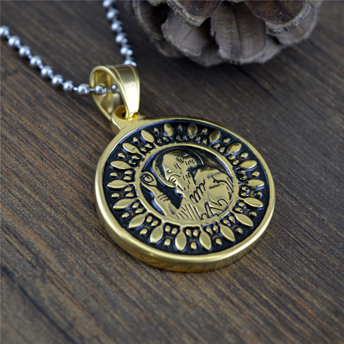 Catholic St Saint Benedict Medal Cross Pendant Necklace Stainless Steel ...