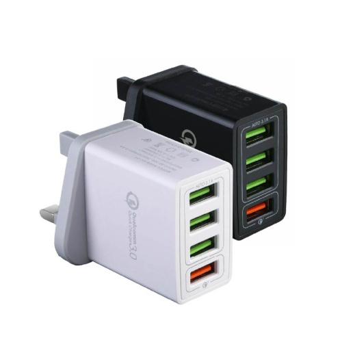 QC3.0 4 USB Ports 6.2A Fast Charger (UK STD)