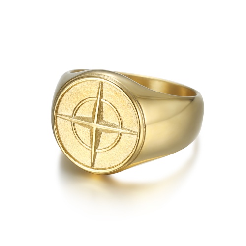 pickyegg.com Mens Stainless Steel Nautical North Star Marine Compass Sailor Signet Anchor Ring Size 7-13